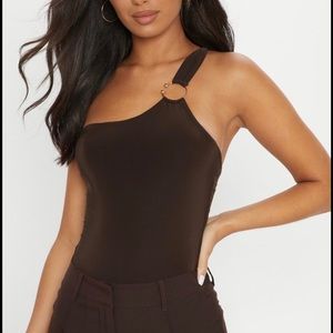 💓PLT SLINKY ONE SHOULDER O RING BODYSUIT